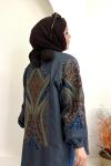 ✨ Pul Payet İşlemeli Kimono ✨ Gri