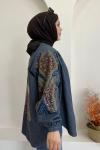 ✨ Pul Payet İşlemeli Kimono ✨ Gri