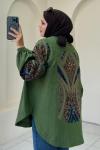 ✨ Pul Payet İşlemeli Kimono ✨ Haki