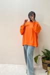 Oversize sweatshirt Turuncu
