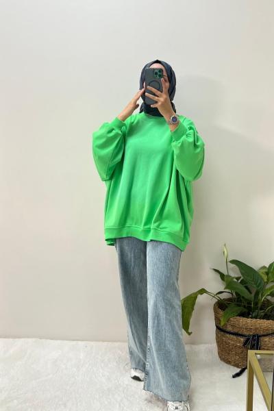 Oversize sweatshirt Yeşil