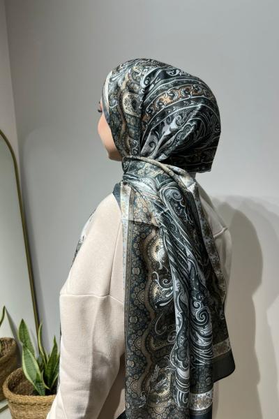 Desenli Şal Siyah Desenli