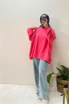 Oversize sweatshirt Pembe