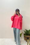 Oversize sweatshirt Pembe