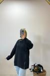 Oversize Triko Tunik Siyah
