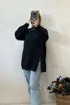 Oversize Triko Tunik Siyah
