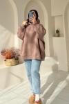 Kapişonlu Sweatshirt Kahverengi