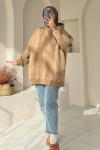 Kapişonlu Sweatshirt Bej