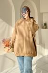 Kapişonlu Sweatshirt Bej