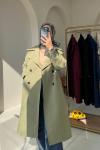 Gabardin Trençkot Yeşil