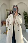 Gabardin Trençkot Taş Rengi