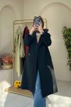 Gabardin Trençkot Siyah