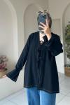 Bağlamalı Kimono Siyah