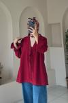Bağlamalı Kimono Kırmızı