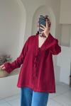 Bağlamalı Kimono Kırmızı