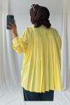 Arka Fırfır Detaylı Tunik Sarı