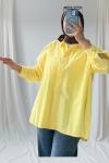 Arka Fırfır Detaylı Tunik Sarı