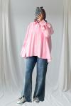 Arka Fırfır Detaylı Tunik Pembe