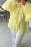 Fırfırlı Şıklık: Zarafeti Günlük Tarzla Buluşturan Tunik ✨ Sarı