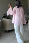 Fırfırlı Şıklık: Zarafeti Günlük Tarzla Buluşturan Tunik ✨ Pembe