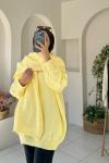 •Seyyar Atkılı Kadın Triko Kazak Sarı