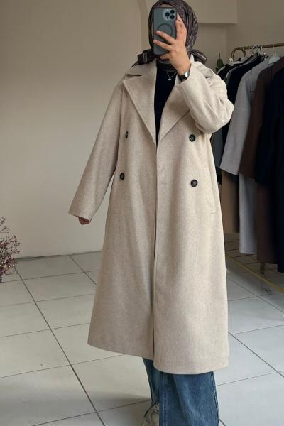 Astarlı Kaşe Kaban Bej