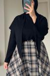 Şal Yaka Kadın Tunik  Siyah