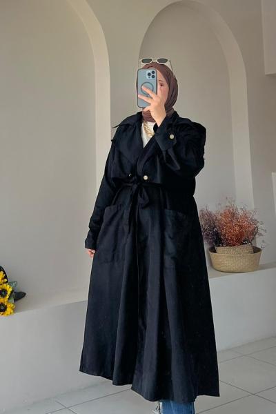 Bezik Trençkot Siyah