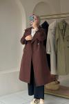 Gabardin Trençkot Kahverengi