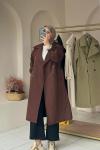 Gabardin Trençkot Kahverengi