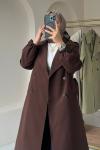 Gabardin Trençkot Kahverengi