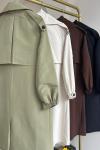 Gabardin Trençkot Kahverengi