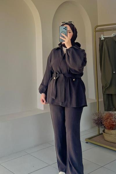 Moda Gör Tesla Takım Kahverengi