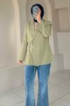İpli Astarlı Ceket Yeşil