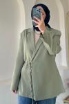İpli Astarlı Ceket Yeşil