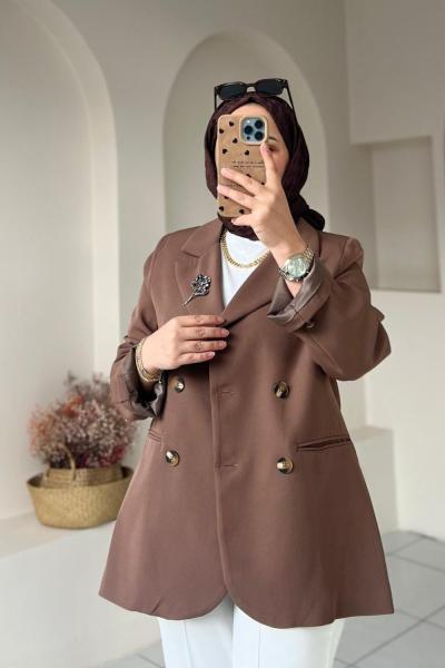 KRUVAZE VİZON CEKET Vizon