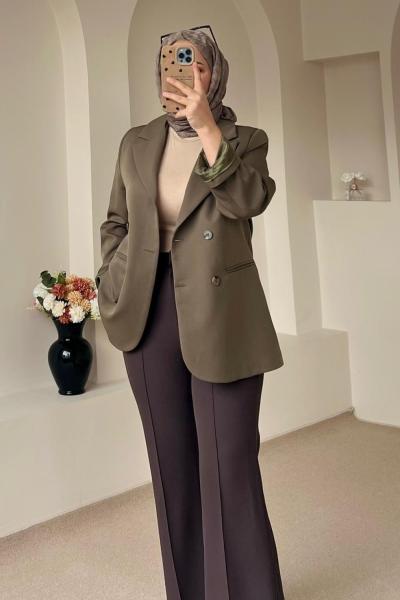 FLARE PANTOLON Kahverengi