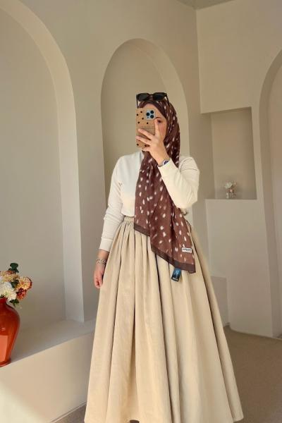 Kadın Balon Etek Kum Beji