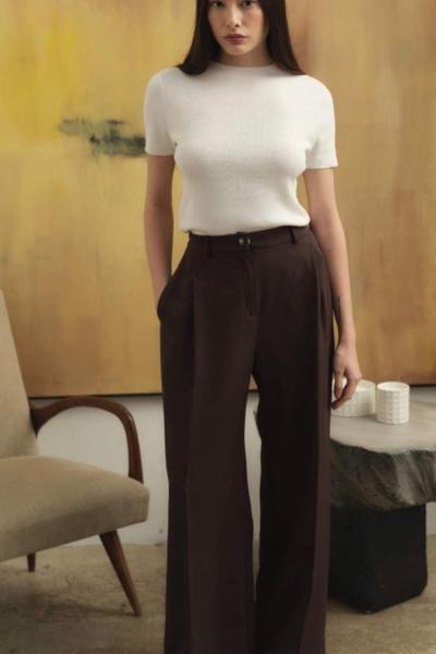 Kadın Palazzo Pantolon  Kahverengi