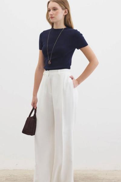 Kadın Palazzo Pantolon  Ekru
