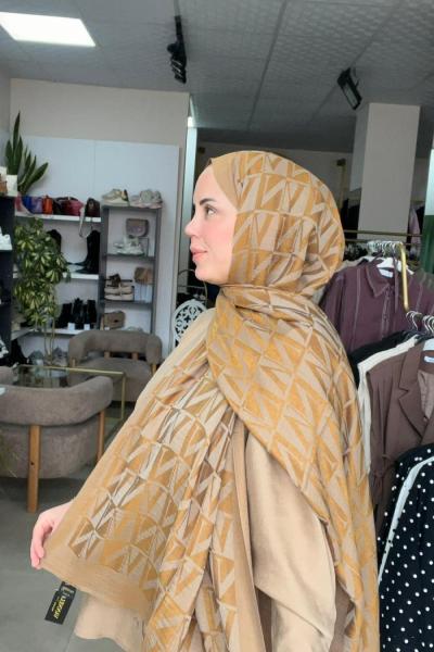 Vannel Scarf Naia Jakar Serisi Camel