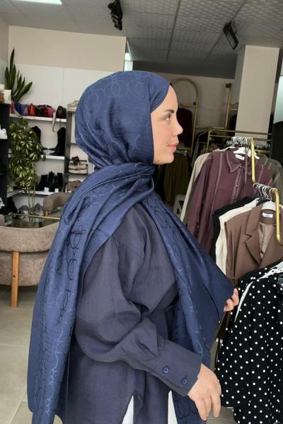 Vannel Scarf Naia Jakar Serisi Lacivert