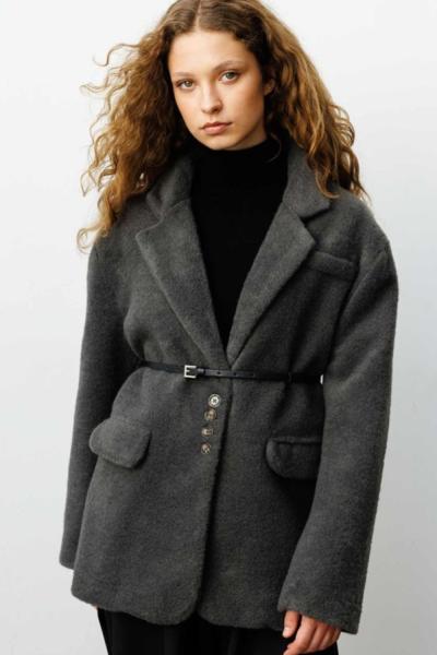 Alaska Kruvaze Blazer Ceket Füme