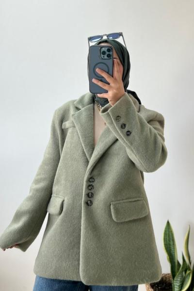 Alaska Kruvaze Blazer Ceket Yeşil