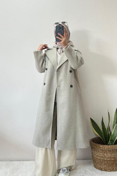 Astarlı Kaşe Kaban Taş Rengi