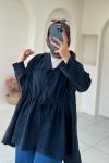BAĞLAMALI EFİL EFİL KUMAŞ KİMONO Siyah