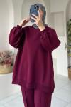 Cepli İkili Takım (Sweatshirt - Pantolon) Bordo