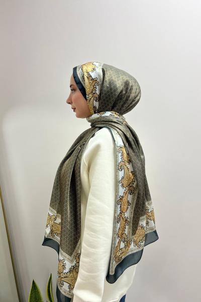 Desenli Şal Koyu Yeşil