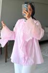 Fırfırlı Şıklık: Zarafeti Günlük Tarzla Buluşturan Tunik ✨ Pembe