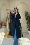 Gabardin Trençkot Siyah
